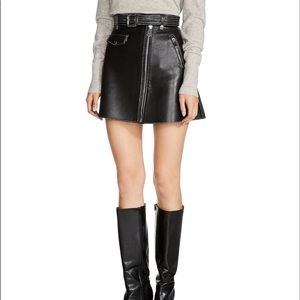 Maje Leather skirt